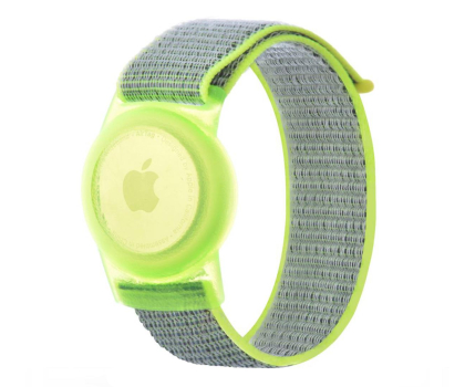 Akcesoria GSM i GPS TECH-PROTECT Opaska Dziecięca Nylon do Apple AirTag lime 9589046926099